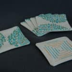 Six coasters with patterns on both sides